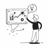 Entrepreneur presenting a business plan concept as High resolution image of an entrepreneur presenting a business plan with a glossy backdrop emphasizing innovation and growth mind Dynamic vector