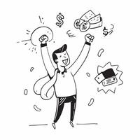 Entrepreneur celebrating a successful investment concept as High resolution image of an entrepreneur celebrating a successful investment capturing joy success and professional achi Dynamic vector