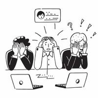 Employees reacting to a sudden network outage concept as High resolution image of employees reacting to a sudden network outage with a panicked and tense atmosphere highlighting th Dynamic vector