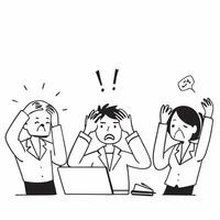 Employees reacting to a sudden policy change concept as High resolution image of employees reacting to a sudden policy change with a panicked and tense atmosphere highlighting the Dynamic vector