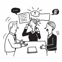Employees in a heated discussion about a crisis concept as High resolution image of employees in a heated discussion about a crisis highlighting the tension and differing opinions Dynamic Set 2 vector