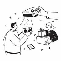 Employees handling a food spill during a holiday lunch concept as High resolution image of employees handling a food spill during a holiday lunch at work emphasizing safety and tea Dynamic vector