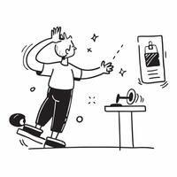 Employee taking a fitness class during lunch break concept as High resolution image of an employee taking a fitness class during lunch break emphasizing the importance of physical Dynamic vector