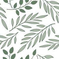 Elegant summer leaves seamless pattern with olive branches and soft green tones for peaceful interiors concept as Soft olive branches and green tones arranged seamlessly to create Dynamic vector