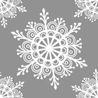 Elegant snowflake lace seamless tile pattern with intricate patterns and soft white tones concept as Intricate lace like snowflakes with soft white tones create an elegant seamless Dynamic vector