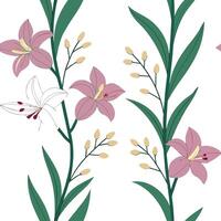 Elegant spring garden seamless pattern with tulips and hydrangeas for classy outdoor spaces concept as Elegant tulips and hydrangeas arranged seamlessly in a refined spring garden Dynamic vector