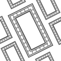 Elegant silver frame seamless tile pattern with metallic accents and refined details concept as Metallic elegant silver frames create seamless tile patterns with refined accents ad Dynamic vector