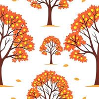 Elegant autumn trees seamless tile pattern with birch and cherry trees for sophisticated fall decor concept as Elegant birch and cherry trees arranged seamlessly for sophisticated Dynamic Set 3 vector