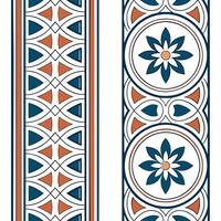 Edit vintage banner ornaments geometric tile sequences bold retro wave for mockup templates brand identity campaigns concept as Ornate style merges professional look vibrant swatc Dynamic vector