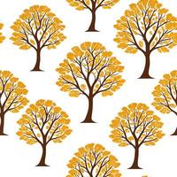 Elegant autumn trees seamless tile pattern with birch and cherry trees for sophisticated fall decor concept as Elegant birch and cherry trees arranged seamlessly for sophisticated Dynamic Set 2 vector