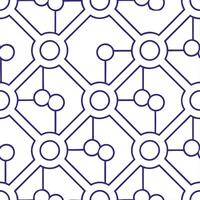Dynamic seamless pattern featuring vibrant cyber elements arranged in interconnected tiled arrays with isolated whitebalance for cuttingedge impact concept as Interconnected tiled Dynamic vector