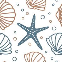 Driftwood and seashells seamless tile pattern with soft beach colors for a coastal inspired decor concept as Driftwood and seashells with soft beach colors create a coastal inspire Dynamic vector