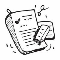 Doodle line icon of a notebook concept as A doodle line icon of a notebook symbolizing note taking business planning and organization perfect for productivity and office themed vis Dynamic vector