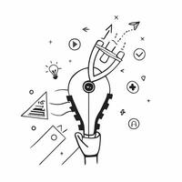 Digital transformation symbol with copy space for project planning concept as An artistic rendering of a digital transformation symbol with spacious copy space suitable for project Dynamic Set 2 vector