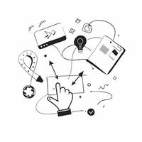 Digital transformation illustration with blank area for customizable text concept as A creative depiction of a digital transformation illustration featuring a blank area for custom Dynamic Set 12 vector
