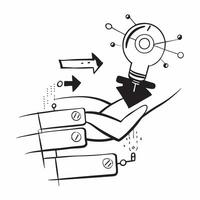 Digital transformation symbol with copy space for project planning concept as An artistic rendering of a digital transformation symbol with spacious copy space suitable for project Dynamic Set 5 vector