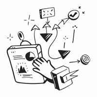 Digital transformation symbol with copy space for project planning concept as An artistic rendering of a digital transformation symbol with spacious copy space suitable for project Dynamic Set 6 vector