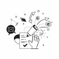 Digital transformation icon with space for text and graphics on a blue background concept as A modern digital transformation icon design featuring space for both text and graphics Dynamic vector