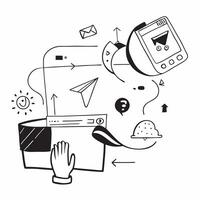 Digital transformation illustration with blank area for customizable text concept as A creative depiction of a digital transformation illustration featuring a blank area for custom Dynamic Set 4 vector