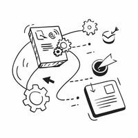 Digital transformation icon with copy space on white background concept as A illustration of a digital transformation icon with ample copy space on a white background perfec Dynamic Set 5 vector