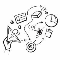 Digital transformation icon with copy space on white background concept as A illustration of a digital transformation icon with ample copy space on a white background perfec Dynamic Set 4 vector