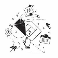 Digital transformation icon with ample space for text and graphics concept as An iconographic digital transformation design offering ample space for both text and graphics perfect Dynamic vector