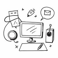 Desk setup icon with copy space for email newsletters concept as A modern desk setup icon with ample copy space perfect for email newsletters and digital communications highlightin Dynamic vector