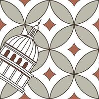 Develop retro mosaic layout merging promotional banner shapes tile arrangement timeless art ready for immediate print concept as Harmonious patterns unify marketing aims ea Dynamic vector