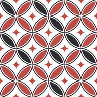 Design a seamless pattern with vintage geometric wallpaper elements featuring bold shapes and contrasting colors concept as Create a repeating design that incorporates geometric mo Dynamic vector