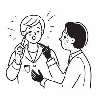 Dermatologist performing a skin biopsy on a patient concept as A dermatologist performs a skin biopsy on a patient emphasizing precision and diagnosis Ideal for dermatology and sk Dynamic vector