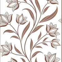 Design a seamless pattern featuring Art Nouveau botanical motifs with flowing lines in earthy tones concept as Create a seamless pattern showcasing Art Nouveau inspired botanical d Dynamic vector