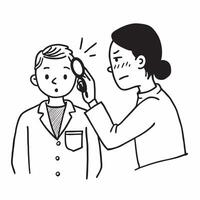 Dermatologist examining a patients skin condition concept as A dermatologist examines a patients skin condition highlighting expertise and precision Ideal for dermatology and heal Dynamic Set 2 vector