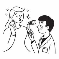 Dermatologist performing a laser treatment concept as A dermatologist performs a laser treatment on a patients skin emphasizing precision and advanced skincare Ideal for dermatolo Dynamic vector