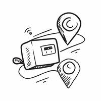 Delivery tracking icon with copy space on white background concept as A illustration of a delivery tracking icon with ample copy space on a white background perfect for logi Dynamic vector