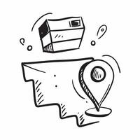 Delivery tracking icon with copy space for business presentations concept as A modern delivery tracking icon design with generous copy space perfect for enhancing business presenta Dynamic Set 4 vector