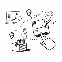 Delivery illustration with copy space for business reports concept as A visually appealing delivery illustration with copy space designed to enhance business reports and presentati Dynamic Set 5 vector