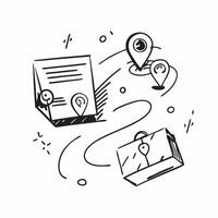 Delivery tracking icon with ample space for text and graphics concept as An iconographic delivery tracking design offering ample space for both text and graphics perfect for illust Dynamic vector