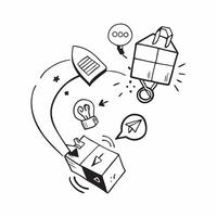 Delivery illustration with copy space for business reports concept as A visually appealing delivery illustration with copy space designed to enhance business reports and presentati Dynamic Set 6 vector