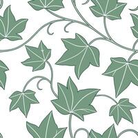 Delicate ivy leaves seamless tile pattern with subtle green shades and elegant vine details concept as Subtle ivy leaves in delicate green shades with elegant vine details create a Dynamic vector