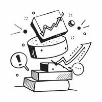 Data summary symbol with copy space for project planning concept as An artistic rendering of a data summary symbol with spacious copy space suitable for project planning goal setti Dynamic Set 5 vector