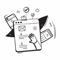 Customer application symbol with copy space for project planning concept as An artistic rendering of a customer application symbol with spacious copy space suitable for project pla Dynamic Set 5 vector