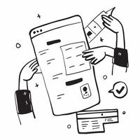 Customer application illustration with space for text and graphics concept as An illustrative customer application design featuring ample space for both text and graphics perfect f Dynamic Set 2 vector