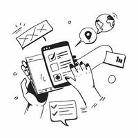 Customer application illustration with copy space for business reports concept as A visually appealing customer application illustration with copy space designed to enhance busines Dynamic Set 5 vector