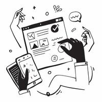 Customer application illustration with copy space for business reports concept as A visually appealing customer application illustration with copy space designed to enhance busines Dynamic Set 2 vector