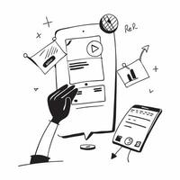 Customer application illustration with copy space for business reports concept as A visually appealing customer application illustration with copy space designed to enhance busines Dynamic Set 6 vector