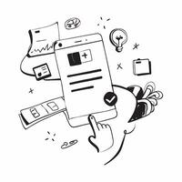 Customer application illustration with copy space for business reports concept as A visually appealing customer application illustration with copy space designed to enhance busines Dynamic Set 4 vector