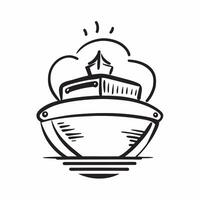 Cruise ship icon with copy space on a blue background concept as A image of a cruise ship icon with ample copy space on a blue background perfect for travel and leisure them Dynamic vector