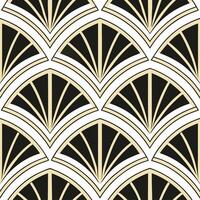 Create a seamless pattern featuring geometric Art Deco motifs in gold and black concept as Design a repeating pattern with bold geometric shapes capturing the elegance of Art Deco Dynamic vector