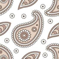 Create a seamless pattern combining paisley and geometric shapes in muted earth tones concept as Develop a repeating design that merges traditional paisley elements with geometric Dynamic vector
