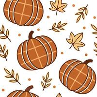 Cozy autumn plaid and pumpkin seamless tile pattern with warm colors and festive vibes concept as Warm plaid patterns combined with pumpkins create a cozy autumn plaid seamless til Dynamic vector